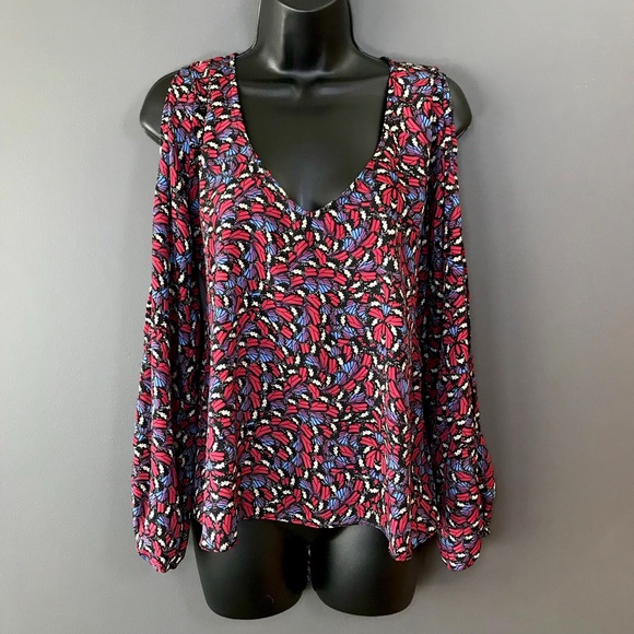 Lovers+Friends Butterfly Wings Split Sleeve Top S - Picture 6 of 7